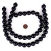 Black Round Natural Wood Beads (18mm) - The Bead Chest