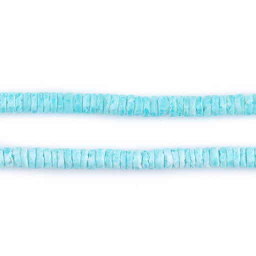 Mint Green Sliced Shell Heishi Beads (5mm)