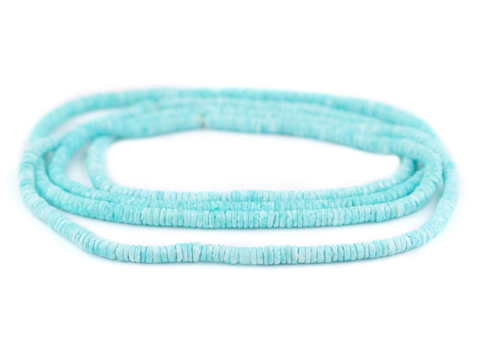 Mint Green Sliced Shell Heishi Beads (5mm) - The Bead Chest