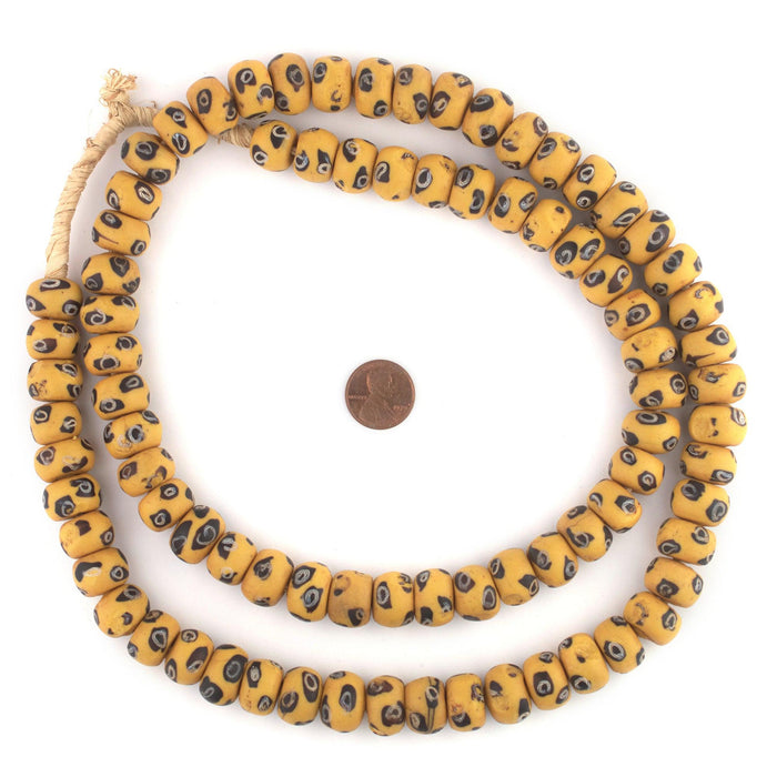 Yellow Venetian King Eye Beads - The Bead Chest