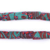 Maroon & Turquoise Antique Matching Venetian Millefiori Beads