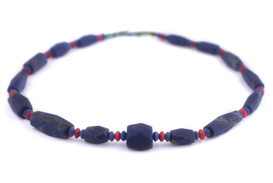 Faceted Rectangle Lapis Lazuli Beads (16x8mm) - The Bead Chest