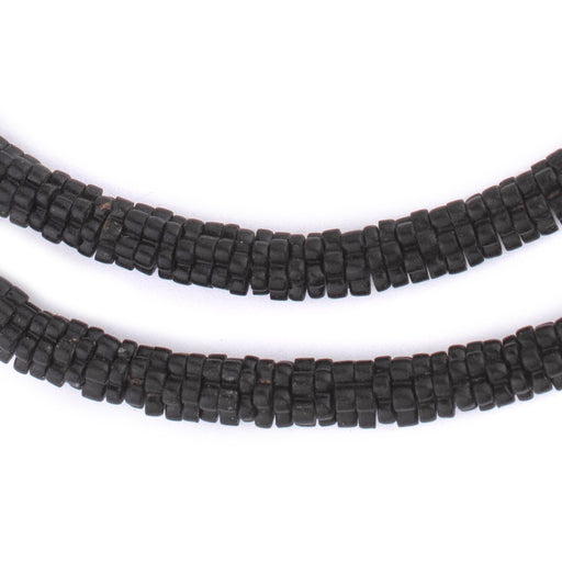 Vintage Black Flower Beads (7mm) - The Bead Chest