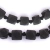 Black Cornerless Cube Serpentine Beads (9-12mm)