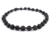 Black Cornerless Cube Serpentine Beads (9-12mm) - The Bead Chest