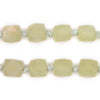 Light Green Cornerless Cube Serpentine Beads (9-12mm)
