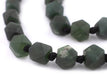 Dark Green Cornerless Cube Serpentine Beads (9-12mm) - The Bead Chest