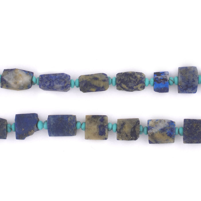 Flat Rectangular Afghani Lapis Lazuli Beads - The Bead Chest