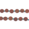 Brown Flat Round Afghan Calcite Beads (8mm)