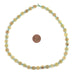 Greenish Yellow Flat Circular Afghani Jade Beads (8mm) - The Bead Chest
