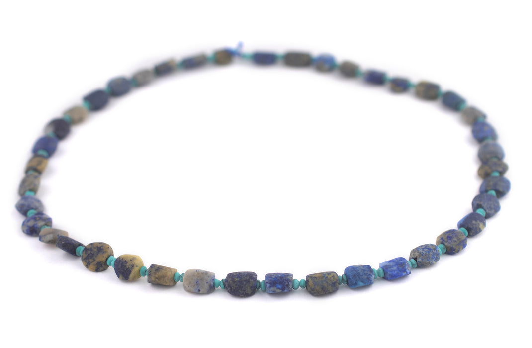 Flat Circular Afghan Lapis Lazuli Beads (8mm) - The Bead Chest