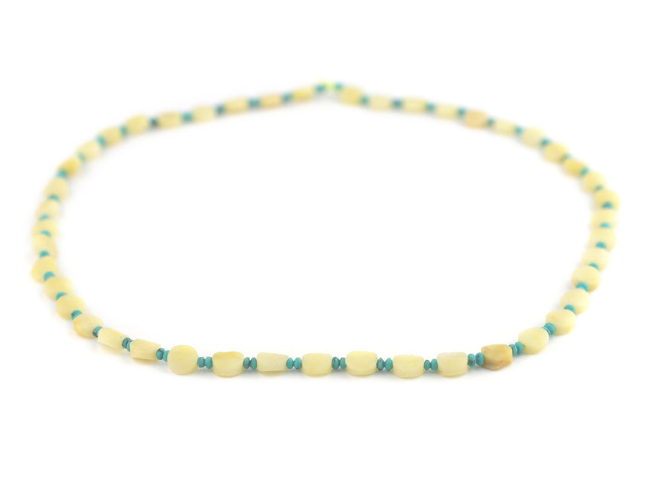 Yellow Flat Circular Afghani Jade Beads (6mm) - The Bead Chest