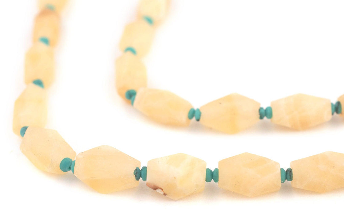 Faceted Beige Afghani Calcite Beads (6mm) - The Bead Chest