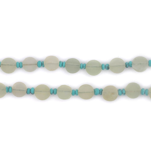 Light Green Flat Circular Afghan Jade Beads (6mm) - The Bead Chest