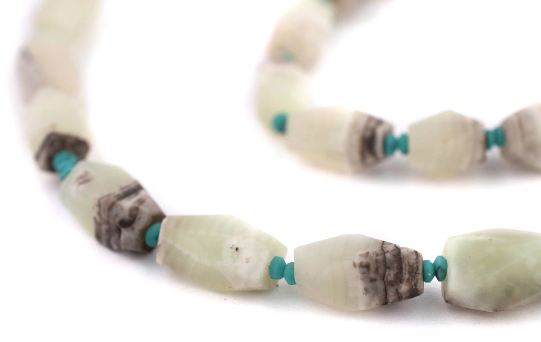 Faceted White Afghani Calcite Beads (6mm) - The Bead Chest