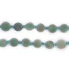 Green Flat Circular Afghan Jade Beads (8mm)