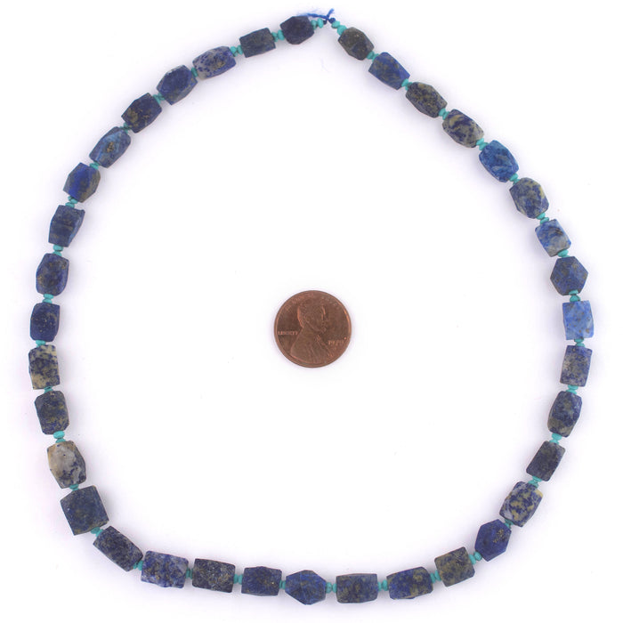Faceted Rectangular Lapis Lazuli Beads (7-9mm) - The Bead Chest
