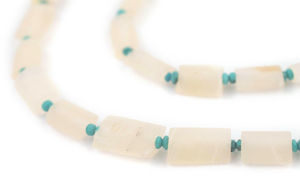 Flat White Afghani Calcite Beads (8mm) - The Bead Chest
