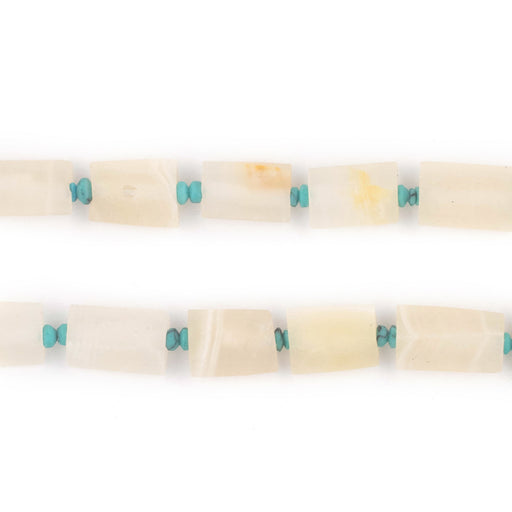 Flat White Afghan Calcite Beads (8mm) - The Bead Chest