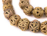 Geometric Round Brass Filigree Beads (16x18mm) - The Bead Chest
