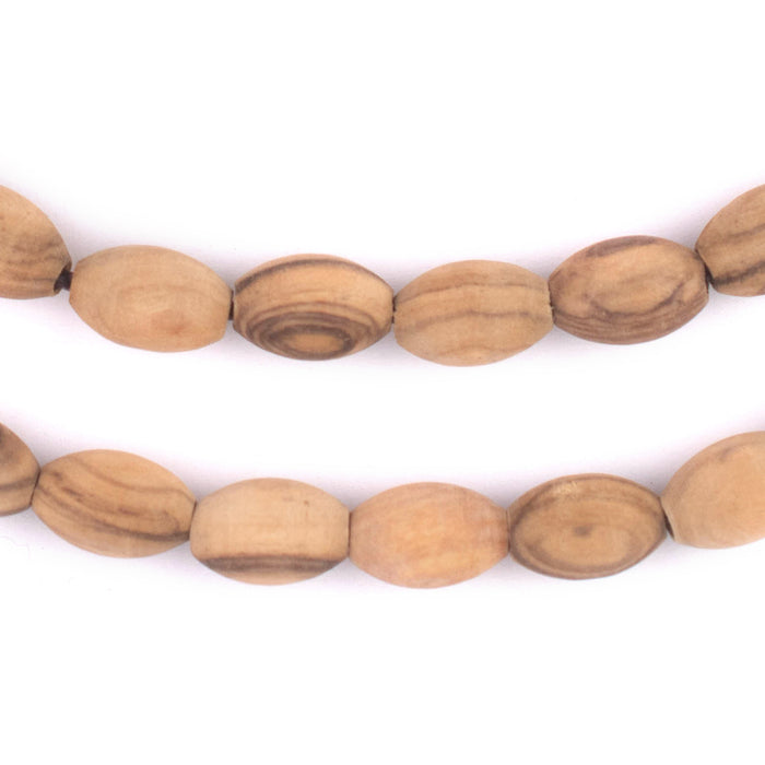 Oval Olive Wood Beads from Bethlehem (12x8mm) - The Bead Chest