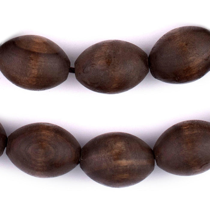 Vintage-Style Oval Olive Wood Beads from Bethlehem (20x14mm) - The Bead Chest