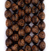 Carved Vintage-Style Light Eye Oval Olive Wood Beads from Bethlehem (16x12mm) - The Bead Chest