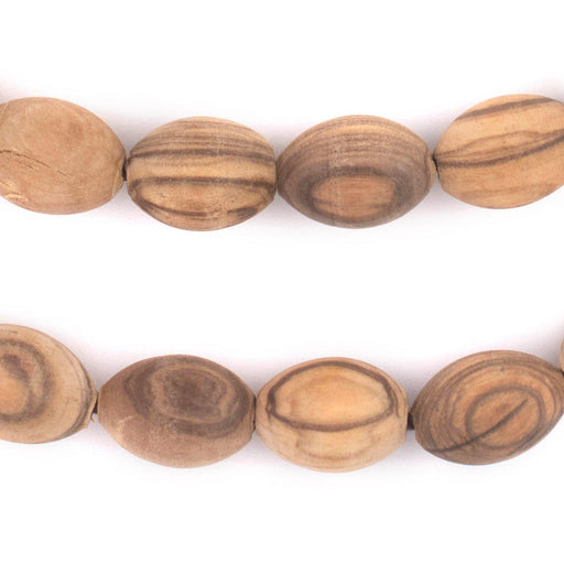 Oval Olive Wood Beads from Bethlehem (16x12mm) - The Bead Chest
