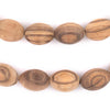 Oval Olive Wood Beads from Bethlehem (16x12mm)