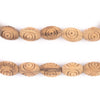 Carved Oval Olive Wood Beads from Bethlehem (12x8mm)