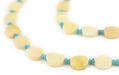 Pastel Yellow Flat Circular Serpentine Beads (8mm) - The Bead Chest