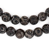 Dark Antiqued Round Tibetan Agate Beads (10mm)