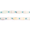 White Oval Serpentine Beads (10x5mm)
