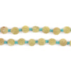 Greenish Yellow Flat Circular Afghan Jade Beads (6mm)