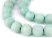 Mint Green Round Natural Wood Beads (18mm) - The Bead Chest