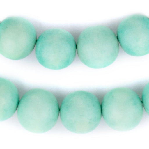 Pistachio Green Round Natural Wood Beads (18mm) - The Bead Chest