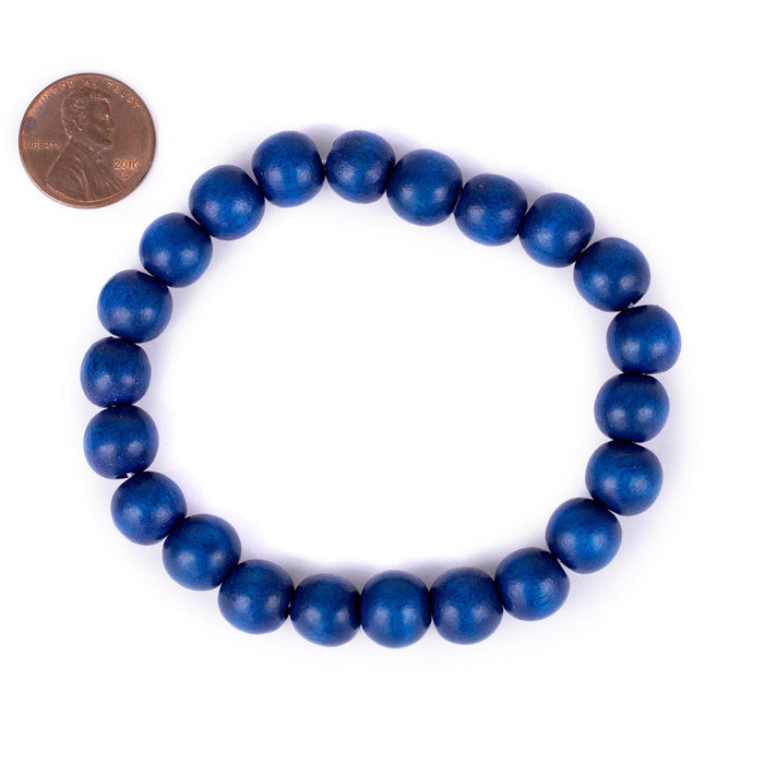 Azul Blue Wood Bracelet (10mm) - The Bead Chest
