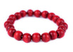 Red Wood Bracelet (10mm) - The Bead Chest