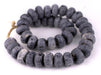 Watermelon Carved Dark Grey Bone Beads (Large) - The Bead Chest