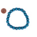 Aqua Blue Wood Bracelet (10mm) - The Bead Chest
