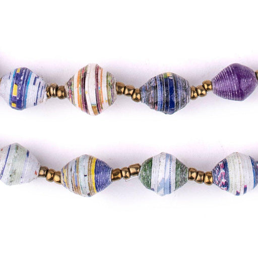 Multicolor Recycled Paper Beads from Uganda - The Bead Chest