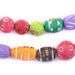 Bright Multicolor Patterned Terracotta Beads (10-15mm) - The Bead Chest