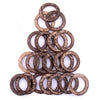 Natural Coconut Shell Ring Pendants (35mm, Set of 20)