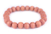 Orange Wood Bracelet (10mm)