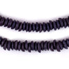 Dark Purple Ashanti Glass Saucer Beads (10mm)