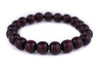 Dark Brown Wood Bracelet (10mm)