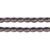 Smooth Oval Midnight Black Spacer Beads (8x6mm)