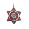 Red & Blue Nepal Star of David Pendant