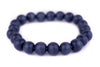 Cobalt Blue Wood Bracelet (10mm)