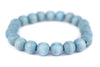 Light Blue Wood Bracelet (10mm)
